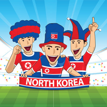 North korea football support