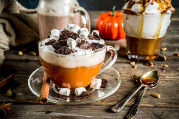 Autumn winter warm drinks