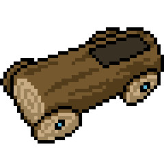 Fototapeta premium vector pixel art wood car