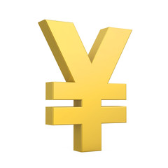 Yen / Yuan Currency Sign Isolated