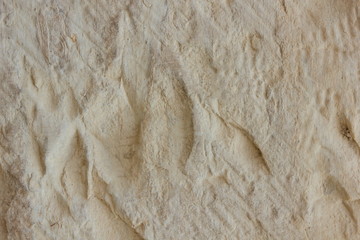 Texture of an old wall. Surface of an ancient temple in Prague. Background of stone for the designer. Vintage pattern in brown tones