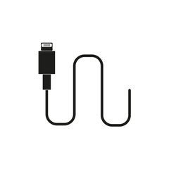 USB cord charging for phone icon