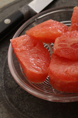 prepared grapefruit segments