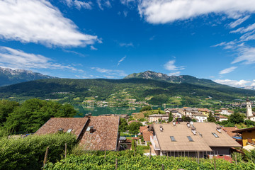Fototapeta na wymiar Lake of Caldonazzo (Lago di Caldonazzo) - Trentino Alto Adige - Italy