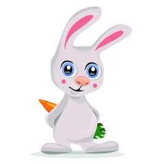 Sweet  bunny. A toy, an animal. Vector illustration.