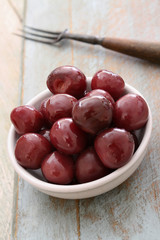 tinned red cherries