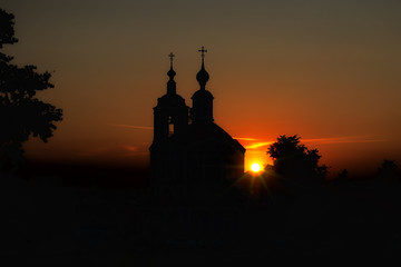 Fototapeta premium Sunset and Church