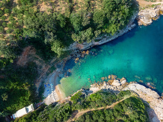 Bird View of a beautiful golf called Regina Giovanna in Sorrento, Italy