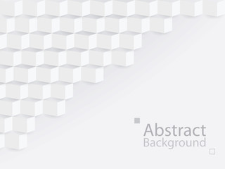 white gray abstract background square 3d modern paper