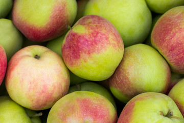 red apples green apples. Group of red apples