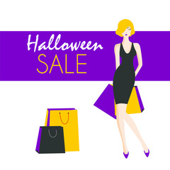 halloween sale fashion girl