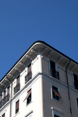 Fototapeta na wymiar facade,house,building,architecture,window,sky,blue,view,city,urban,exterior,residential