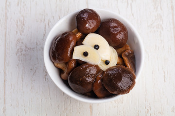 Tasty pickled mushrooms