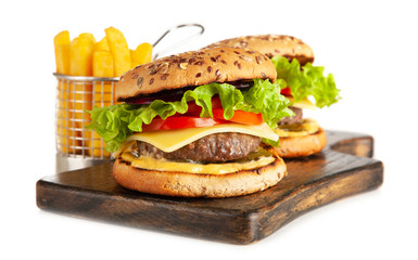 Delicious grilled burgers