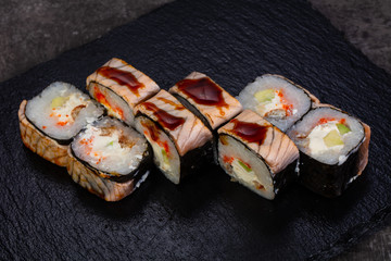 Japanese roll with eel