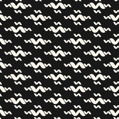Vector funky minimalist monochrome seamless pattern. Black and white texture