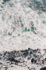 Texture waves and rocks in the sea  bali indonesia