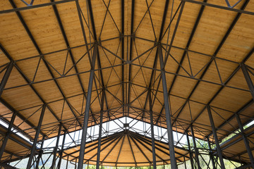 copertura legno e metallo