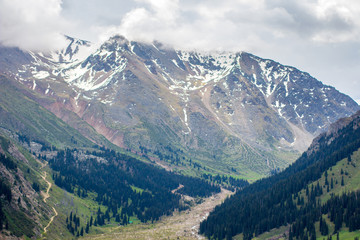 Fototapeta na wymiar Mountains near Almaty city, Tien Shan, Kazakhstan
