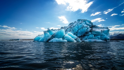 Islandia - góra lodowa - obrazy, fototapety, plakaty