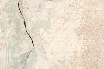 Fototapete Alte schmutzige strukturierte Wand Riss im alten Putz