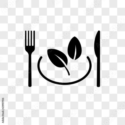 "Vegetarian food vector icon on transparent background, Vegetarian food