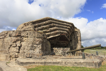 Naklejka premium 07-15-2018 Crisbecq France. Bunker museum of world war two in Crisbecq Normandy France.
