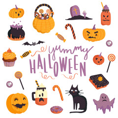 Vector illusrations set for halloween.