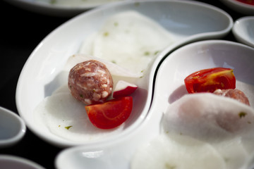 catering food meatballs mini canape