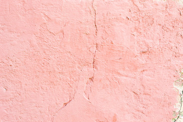 Fototapeta premium old pink wall in cracks