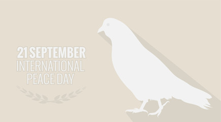 21 September International Peace Background. Vector Illustration