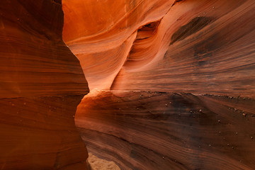 Colorful textured slot canyon near Page, Arizona