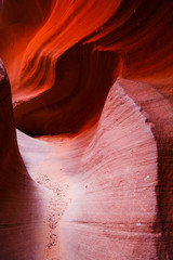 Colorful textured slot canyon near Page, Arizona