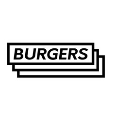 burgers stamp on white