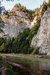 Mountains river flowing between mountains