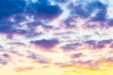 Sunset sky with clouds