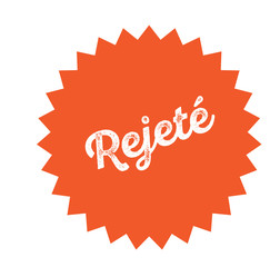 rejected stamp on white