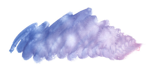 Light blue to pale purple gradient painted in watercolor on clean white background. Illustration with rough canvas texture
