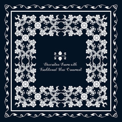 Set of frames with  decorative elements of traditional Thai orna