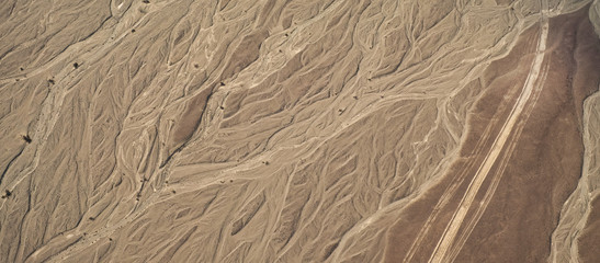 aerial view of a desert