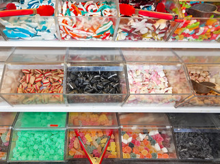 A colorful sugar candy mix