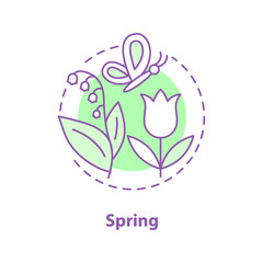 Spring season concept icon