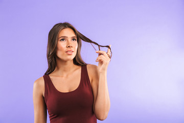 Portrait of a lovely young girl standing