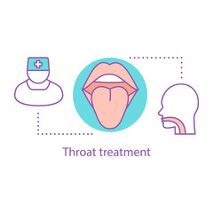 Throat health concept icon