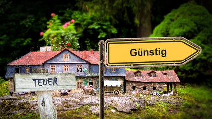 Obraz premium Schild 371 - Günstig