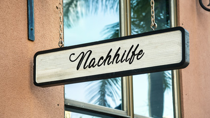 Fototapeta premium Schild 341 - Nachhilfe