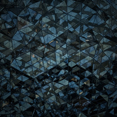 Triangular glass polygonal shape 3D rendering