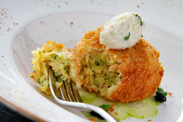 plated fish meal