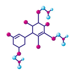 structure molecular science icon vector illustration design