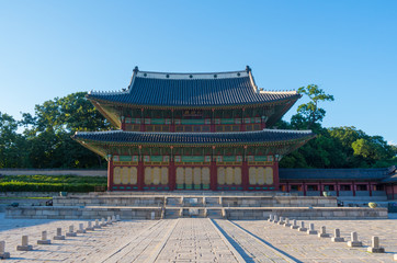 King's office Injungjeon at Changdeokgung Seoul Korea